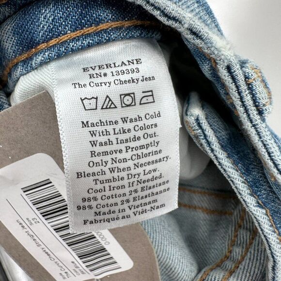 Everlane the Curvy Cheeky Straight Ankle Jean Sky Blue - Picture 9 of 10